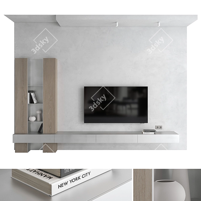 Samsung AU8000 Crystal UHD TV Wall Set 3D model image 1