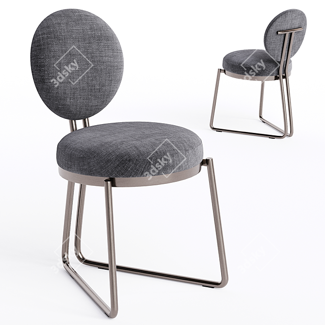  Elegant Modern Double-T Chair 3D model image 1