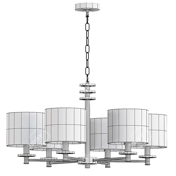 Elegant Escada Novella Chandelier Model 3D model image 3