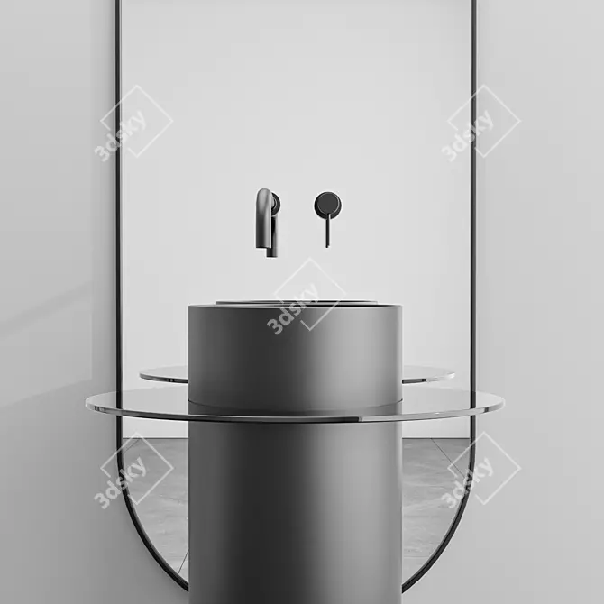  Rexa Freestanding Washbasin 3D Model 3D model image 4