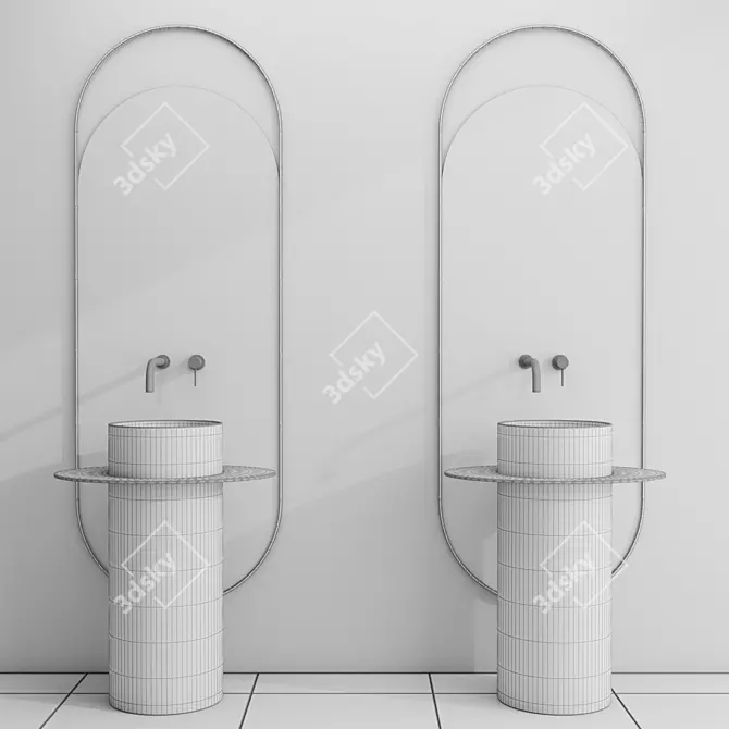  Rexa Freestanding Washbasin 3D Model 3D model image 5