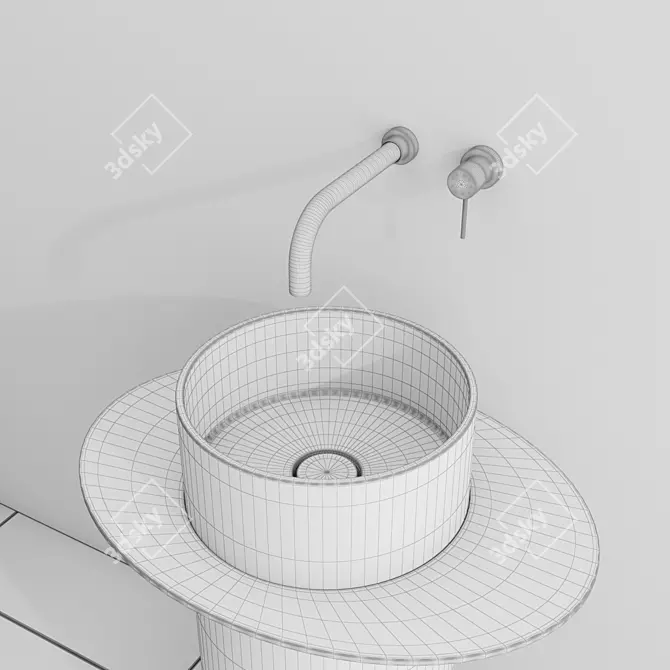  Rexa Freestanding Washbasin 3D Model 3D model image 9
