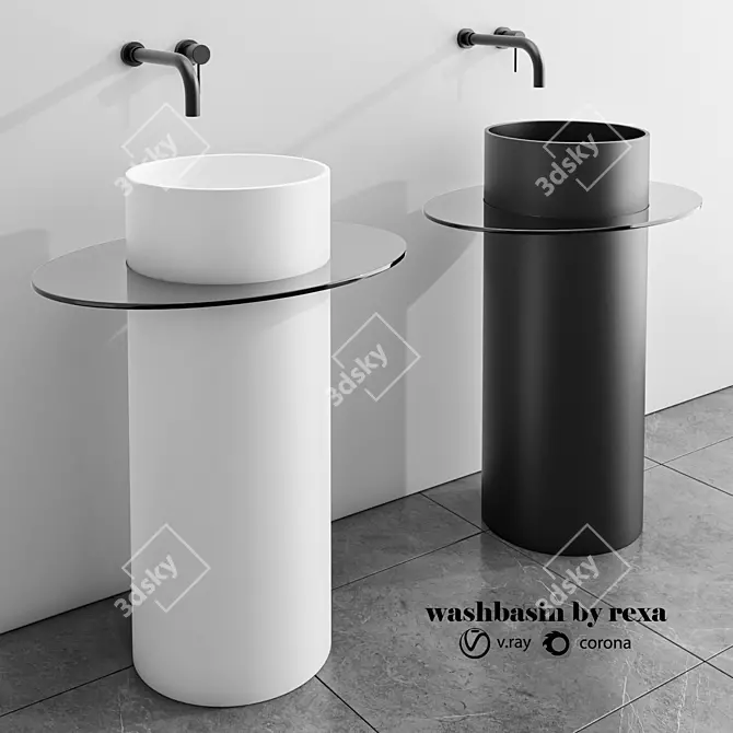  Rexa Freestanding Washbasin 3D Model 3D model image 14
