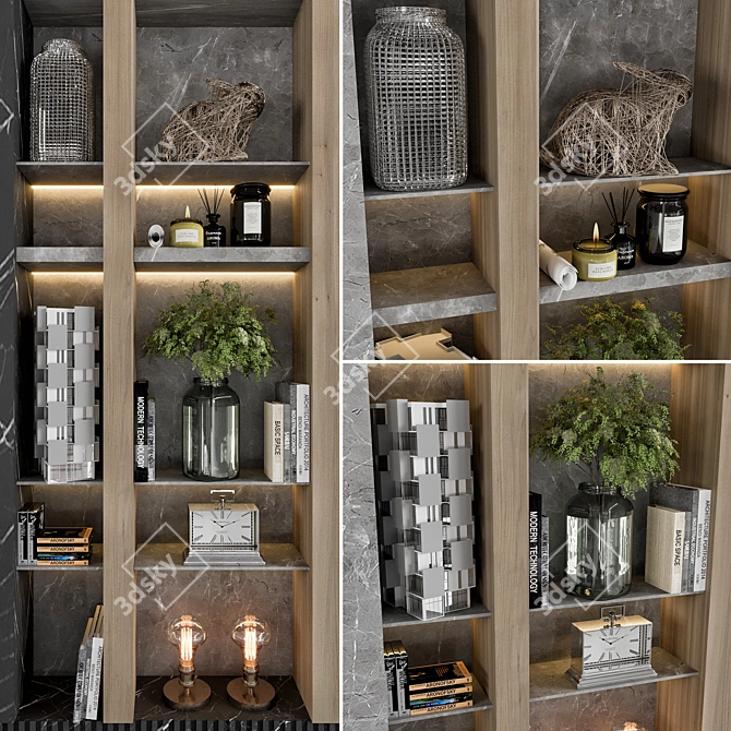  Modern TV Wall Unit Design 3D model image 5