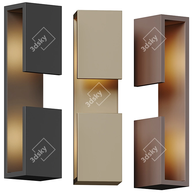 Modern LED Wall Sconce Fixture 3D model image 1