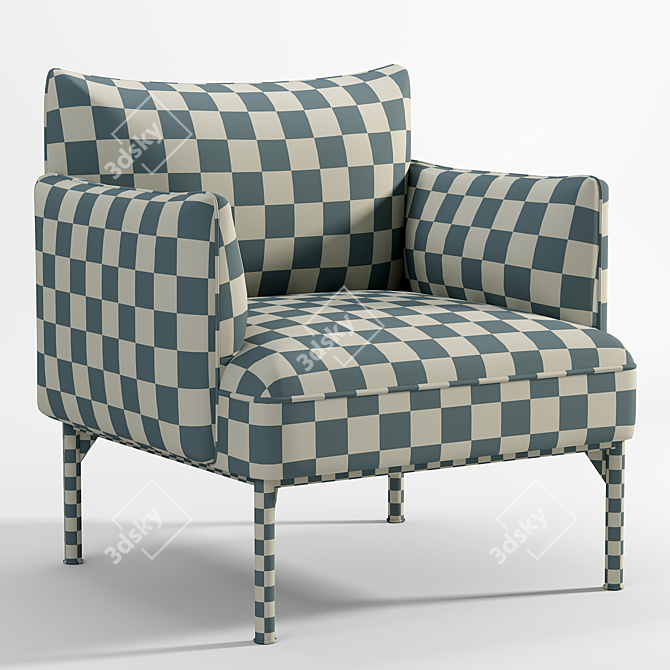 Sleek Modern Penn Chair 3D model image 4