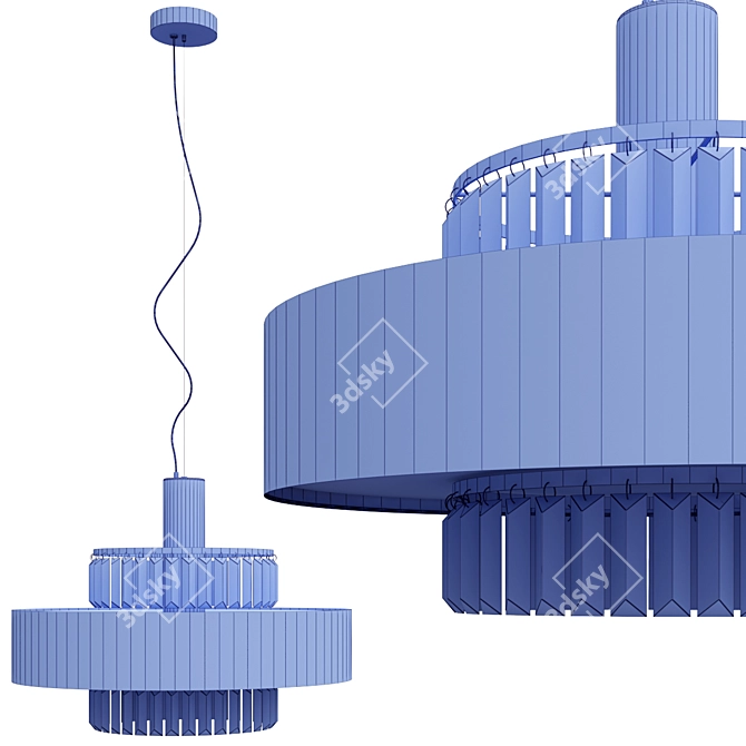 Italian Opulence Suspension Light 3D model image 3