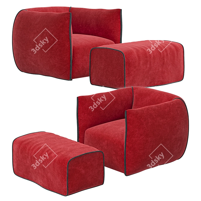 MIA Armchair Designer Furniture Italy 3D model image 2