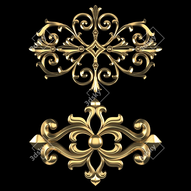 Luxury Ornament 3D Model Kit 3D model image 1