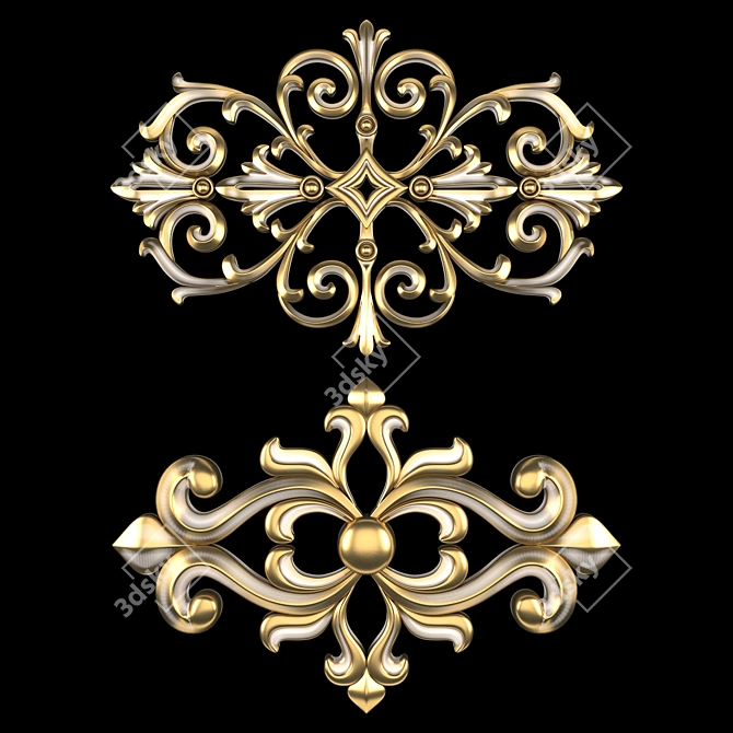 Luxury Ornament 3D Model Kit 3D model image 3