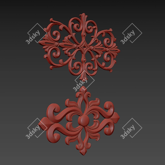 Luxury Ornament 3D Model Kit 3D model image 6