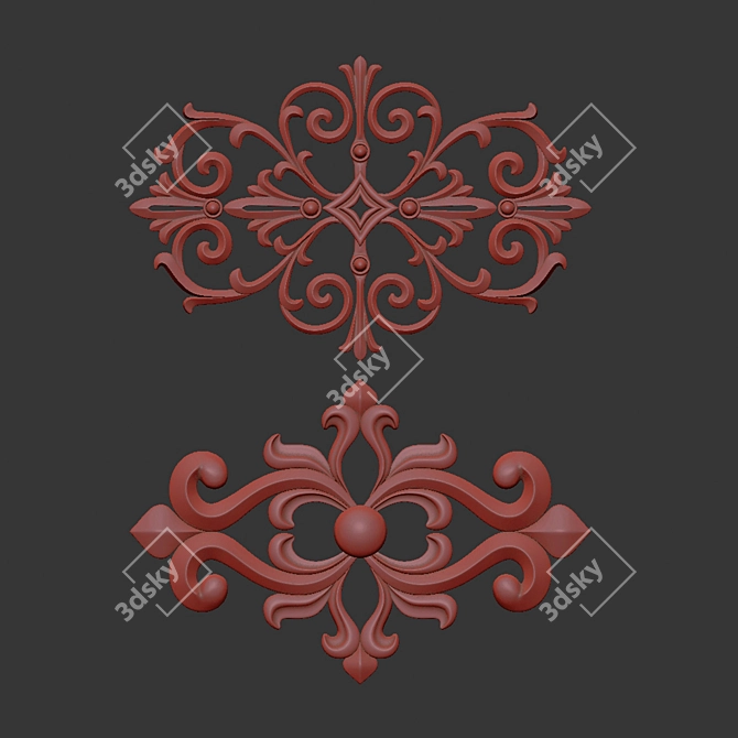 Luxury Ornament 3D Model Kit 3D model image 7