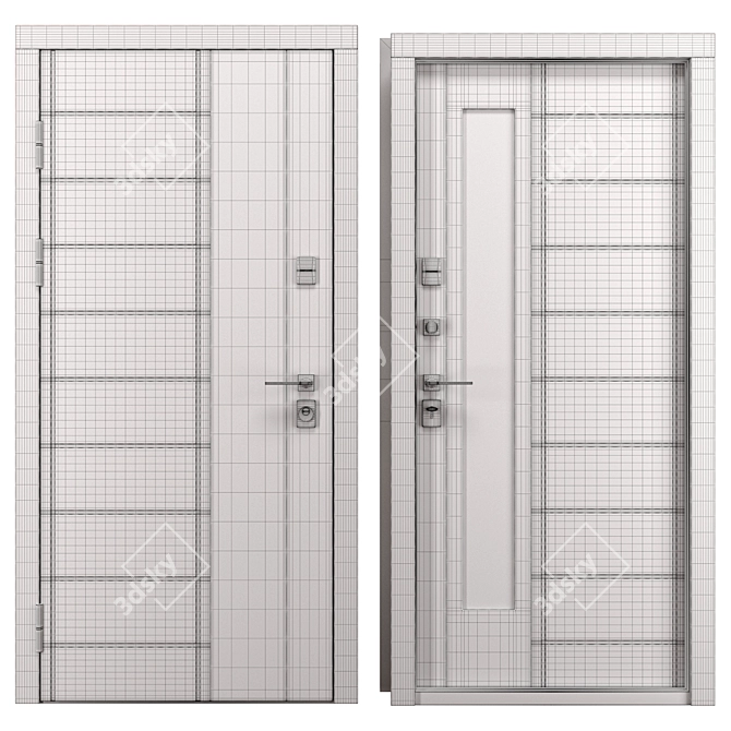 UFO Metal Entry Door Kit 3D model image 4