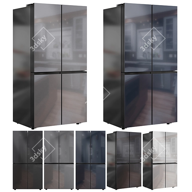 Samsung Bespoke Refrigerator Bundle 3D model image 3