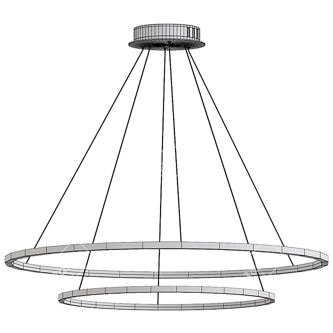 Modern Chandelier Danila Multi Ring 3D model image 2