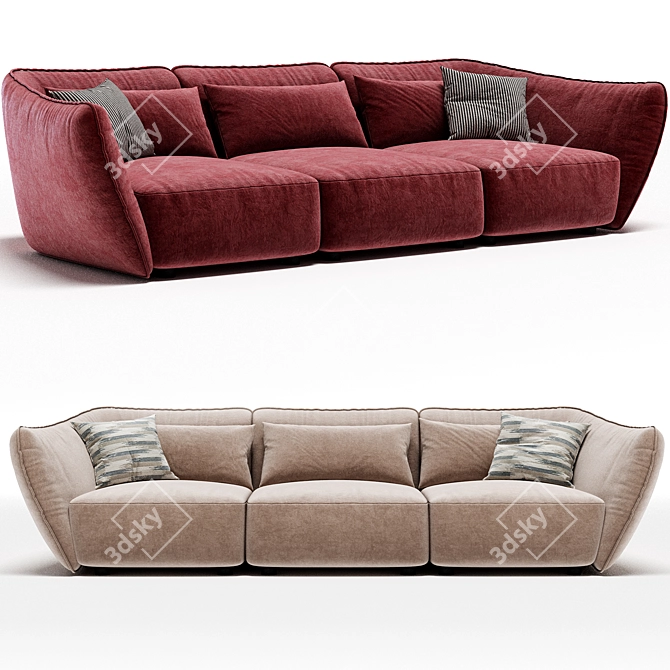 Elegant Natuzzi Italia Sofa Design 3D model image 1