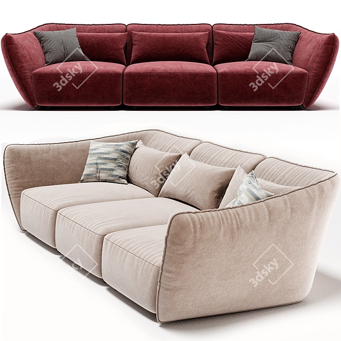 Elegant Natuzzi Italia Sofa Design 3D model image 3