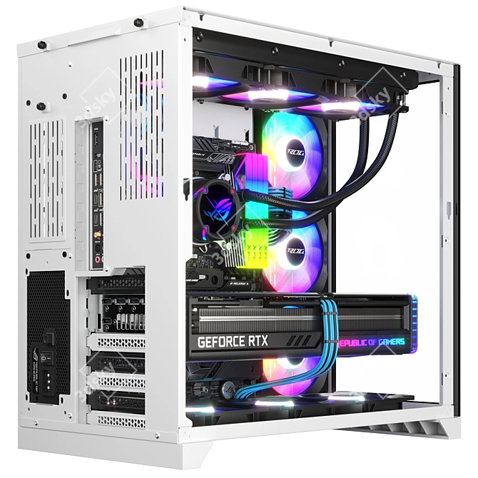 Powerhouse Gaming PC, V-Ray 3D Model 3D model image 4