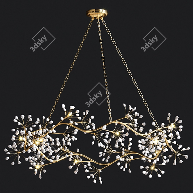 Modern Effervescent Spray Chandelier 3D model image 4