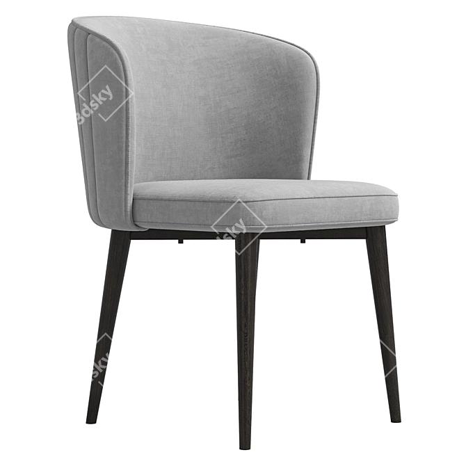 Contemporary Claude Fabric Dining Seating 3D model image 2