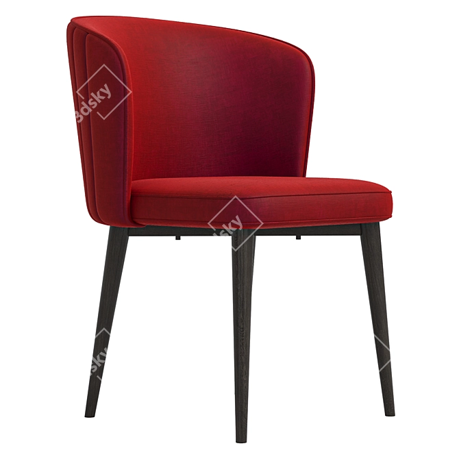 Contemporary Claude Fabric Dining Seating 3D model image 4