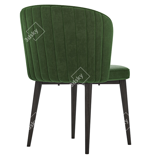 Contemporary Claude Fabric Dining Seating 3D model image 6