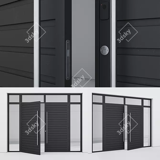 Corona Aluminium Door 50 Kit 3D model image 3