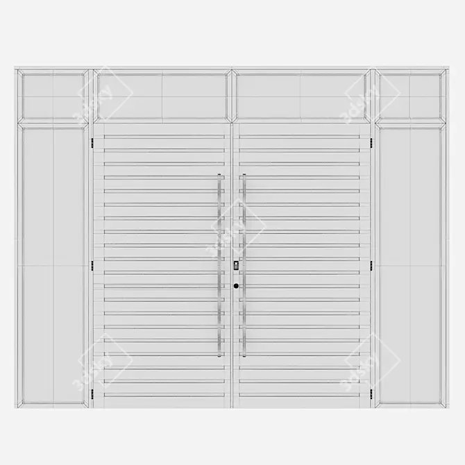 Corona Aluminium Door 50 Kit 3D model image 4
