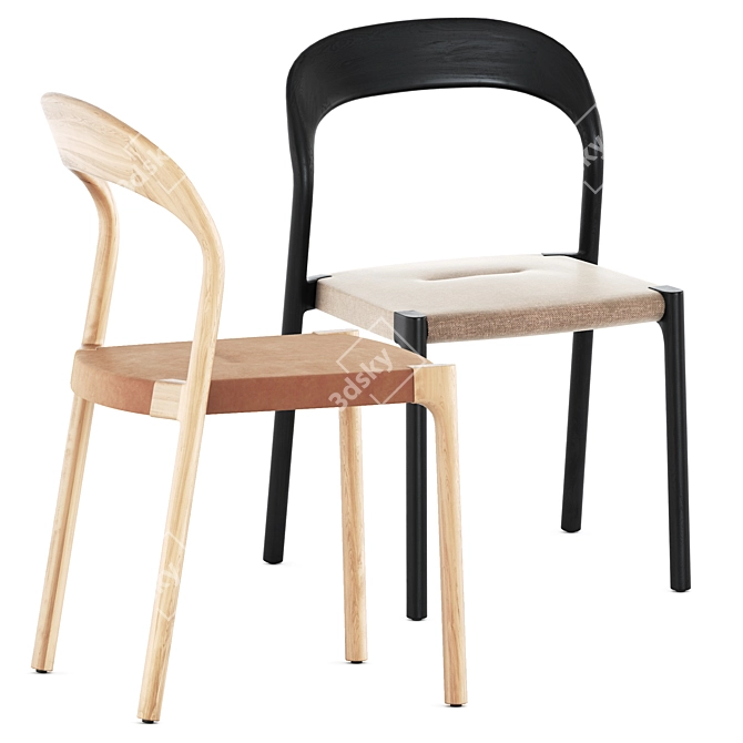 Modern Elegance: Ticino Chair by Living Divani 3D model image 1