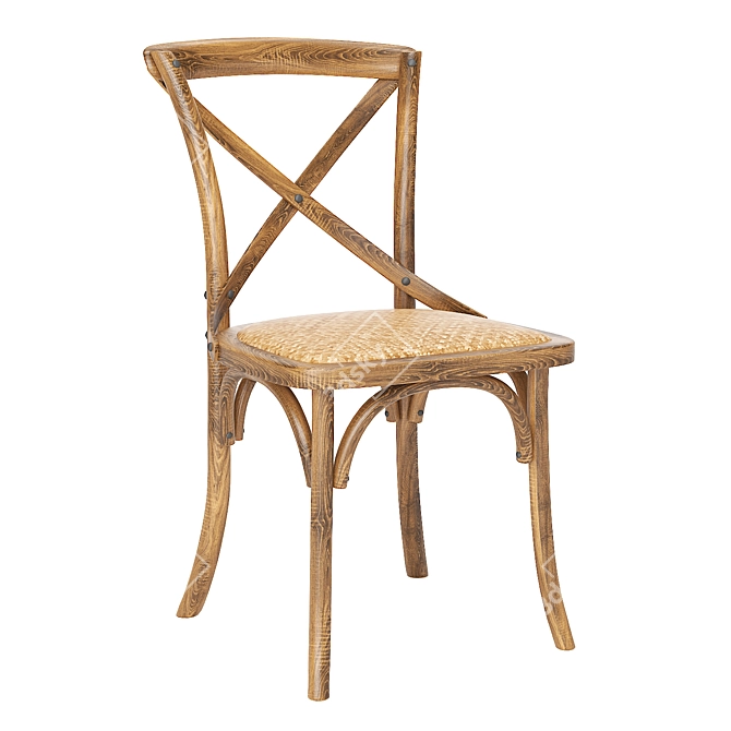 Modern Beige Chair: Cross Country 3D model image 1