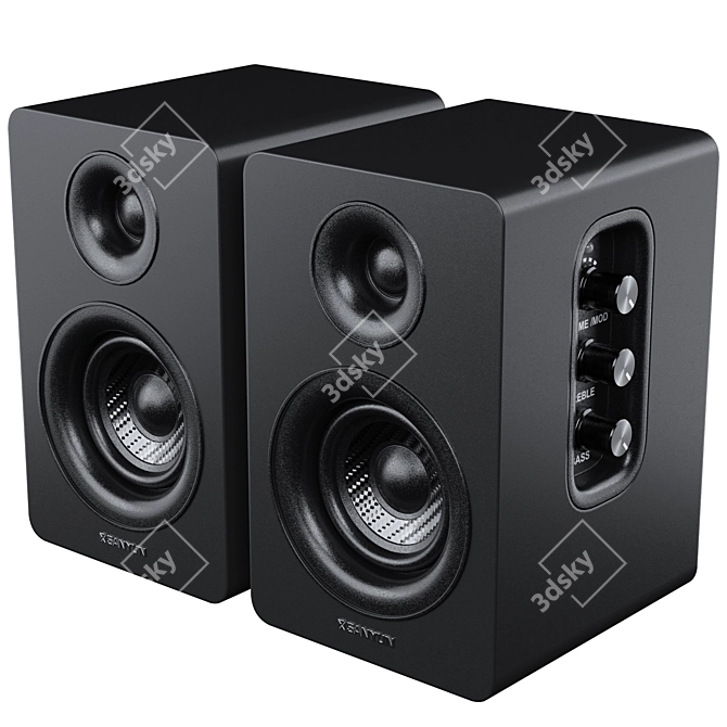 Sanyun SW208 Bluetooth Bookshelf Speakers 3D model image 6