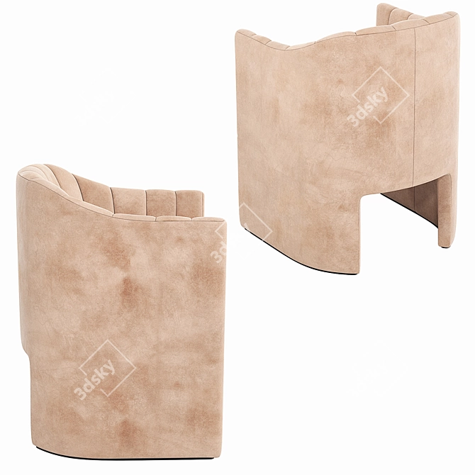 SC24 Loafer Velvet Seating Ensemble 3D model image 6