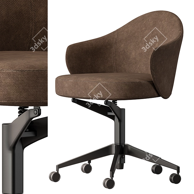 6-Color Office Chair Set 3D model image 5