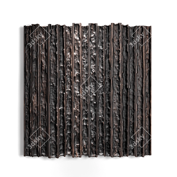 Wooden Japanese Style Wall Art 3D model image 1