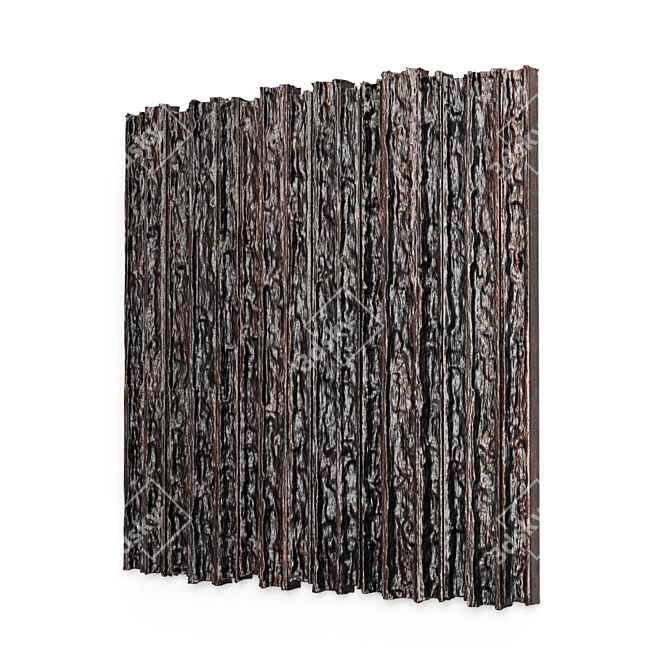 Wooden Japanese Style Wall Art 3D model image 4