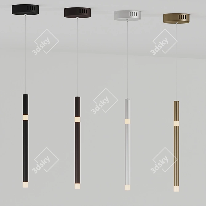 Sleek LED Mini Pendant Light 3D model image 3