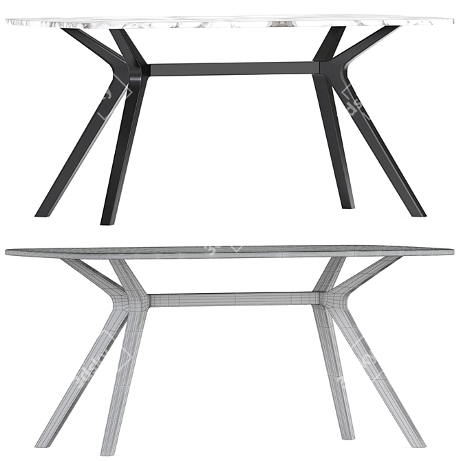 3D Dining Chair Table Models 3D model image 4
