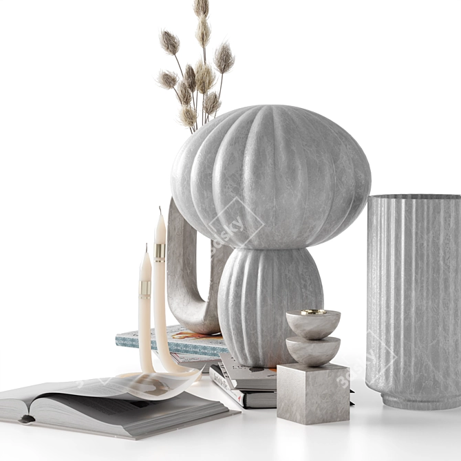 Dry Flower Decor Set 3D model image 3