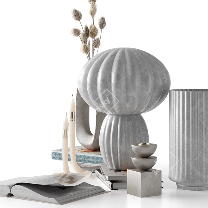 Dry Flower Decor Set 3D model image 9