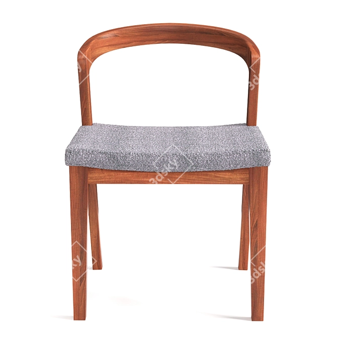Elegant Bobo Walnut Chair 3D model image 2