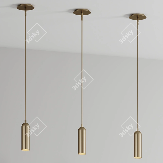 Sleek Mini Pendant Light 3D model image 3