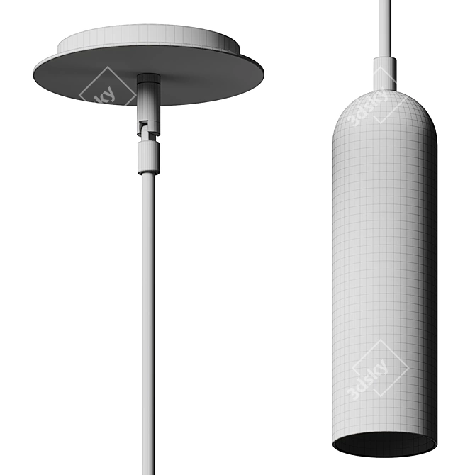 Sleek Mini Pendant Light 3D model image 5