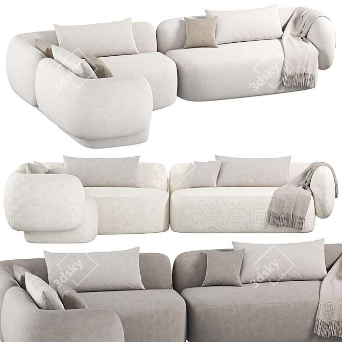 Contemporary 3D Model Mild Sofa 3D model image 1