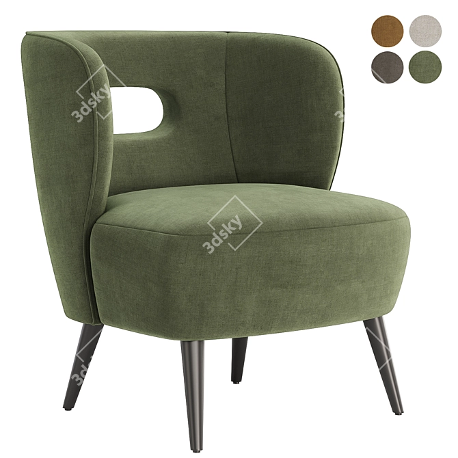  Faux Lambskin Mimi Chair 3D model image 2