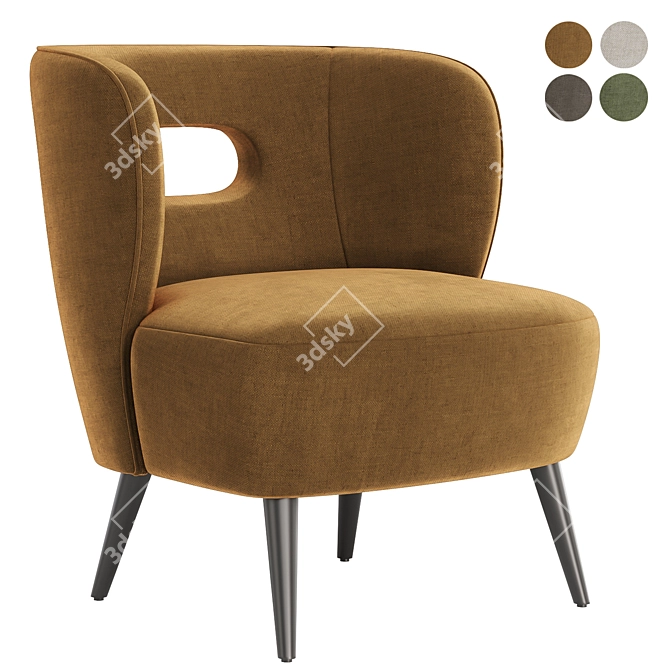  Faux Lambskin Mimi Chair 3D model image 3