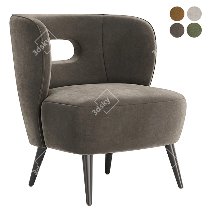  Faux Lambskin Mimi Chair 3D model image 4