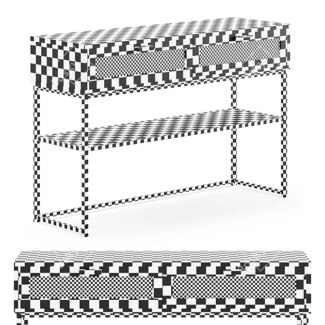 Elegant Raffels Console Table 3D model image 4