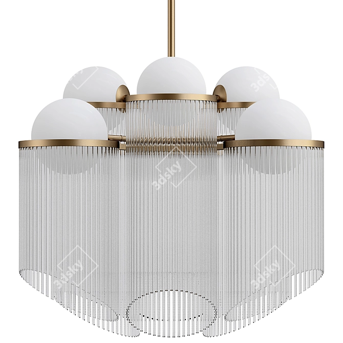 Elegant Celestial Chandelier: VRay Model 3D model image 1