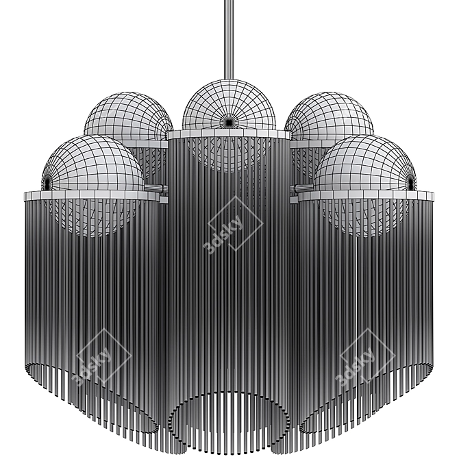 Elegant Celestial Chandelier: VRay Model 3D model image 3