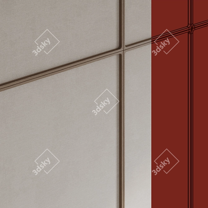 Customizable Wall Panels Kushi 3D model image 7